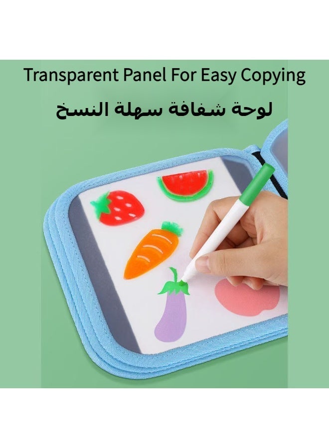 Betaoby 6 Pages Portable Erasable Drawing Pad Reusable Sketchpad Painting Book with 3 Colored Erasable Pens for Kids Toddlers Green - Image 4